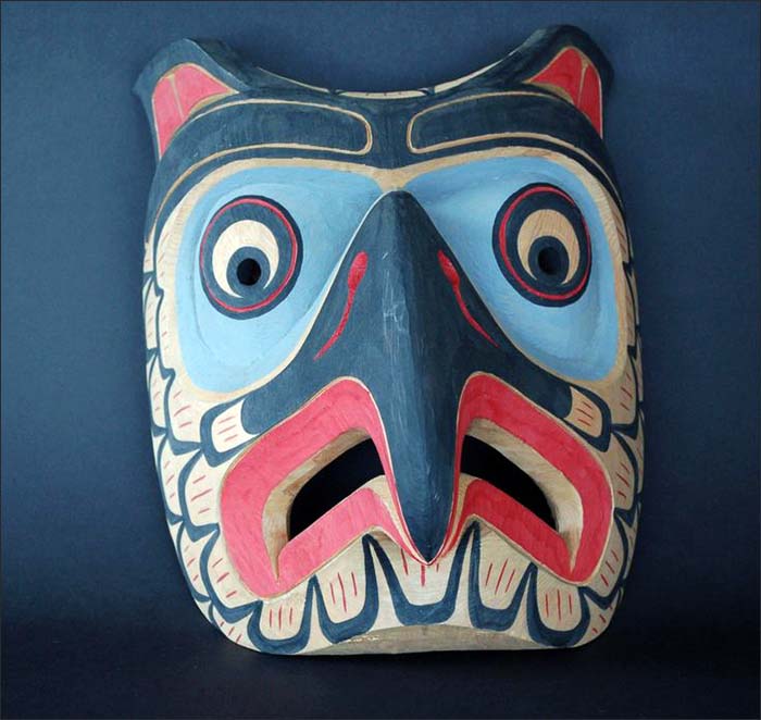 maschera di gufo kwakiutl